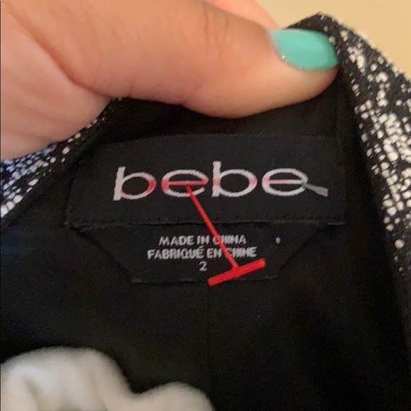 Bebe peplum waisted zippered front dress sz 2 - Picture 7 of 7